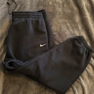 Nike phoenix fleece Black Oversized Fit High Rise Full Length joggers ! 2X NWT!